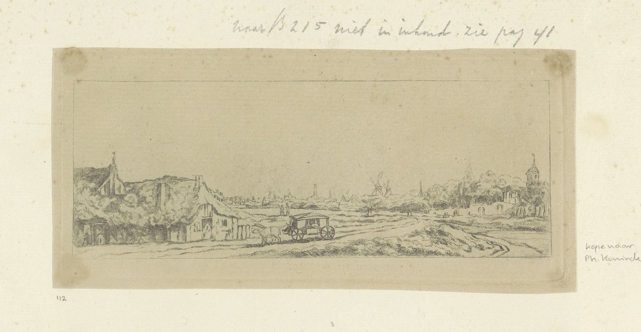 Paysage avec une calèche - Anonymous