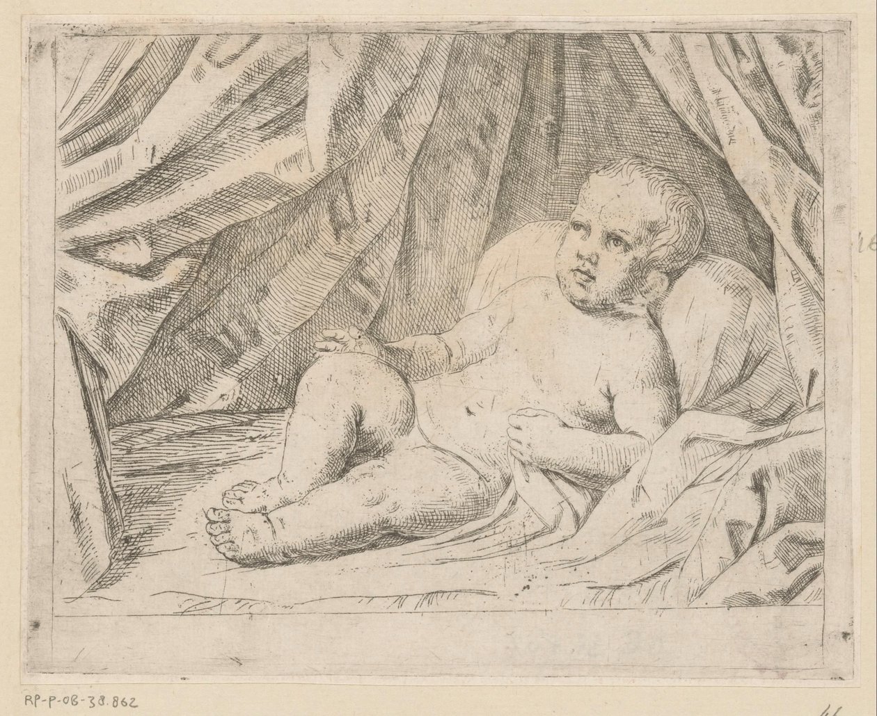 Enfant couché, peut-être l