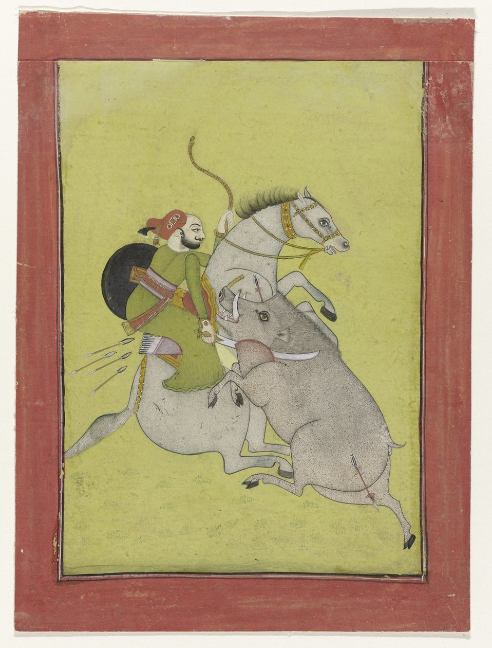 Maharao Umed Singh de Bundi, Maharaja Umed Singh tuant un sanglier - Anonymous