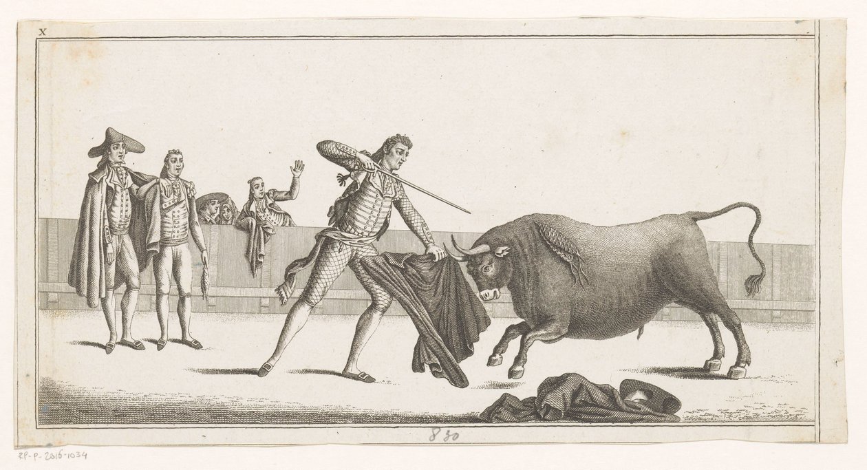 Matador défiant un taureau (Collection des principales passes d