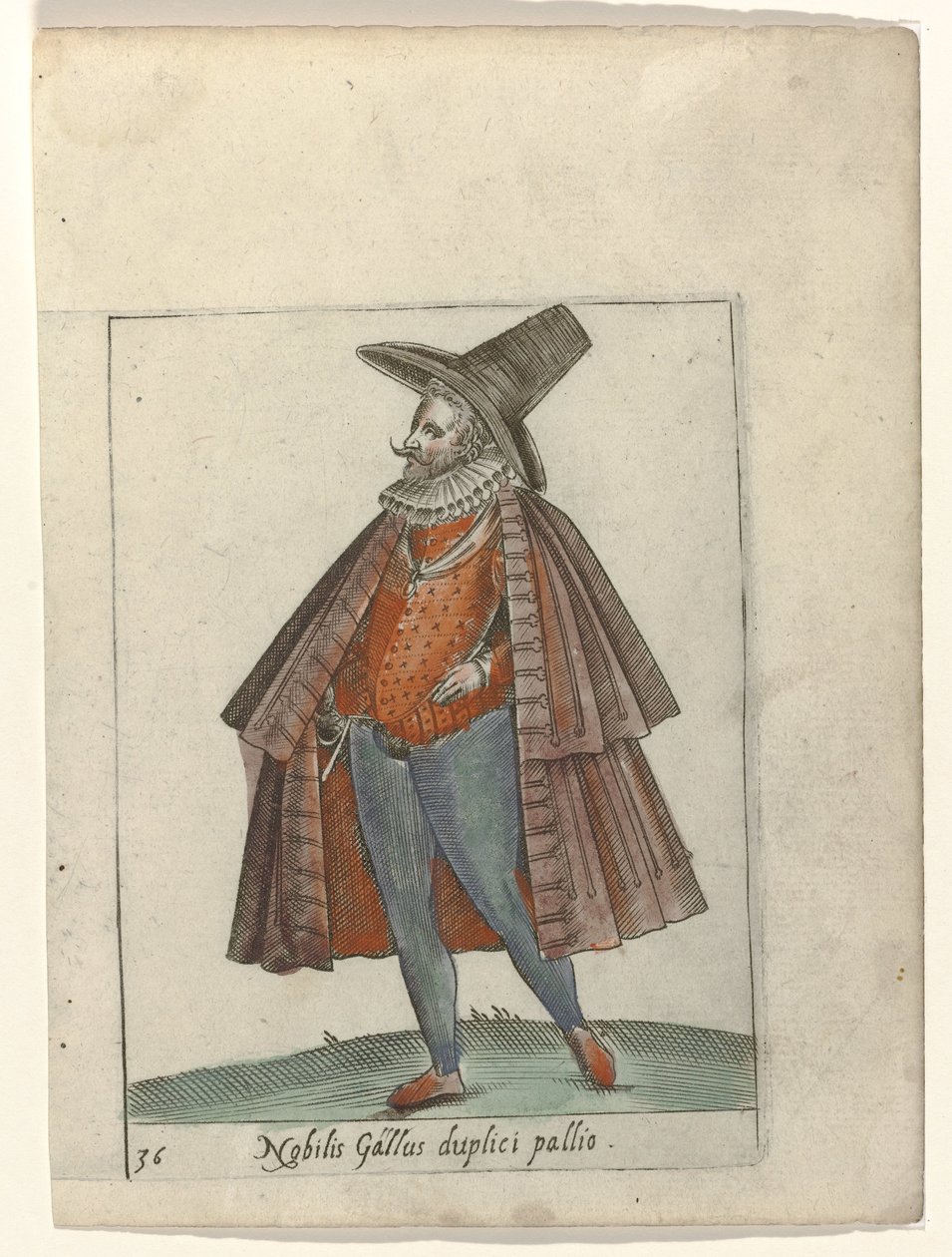 Nobilis Gallus duplici pallio (Diversarum nationum habitus) - Anonymous
