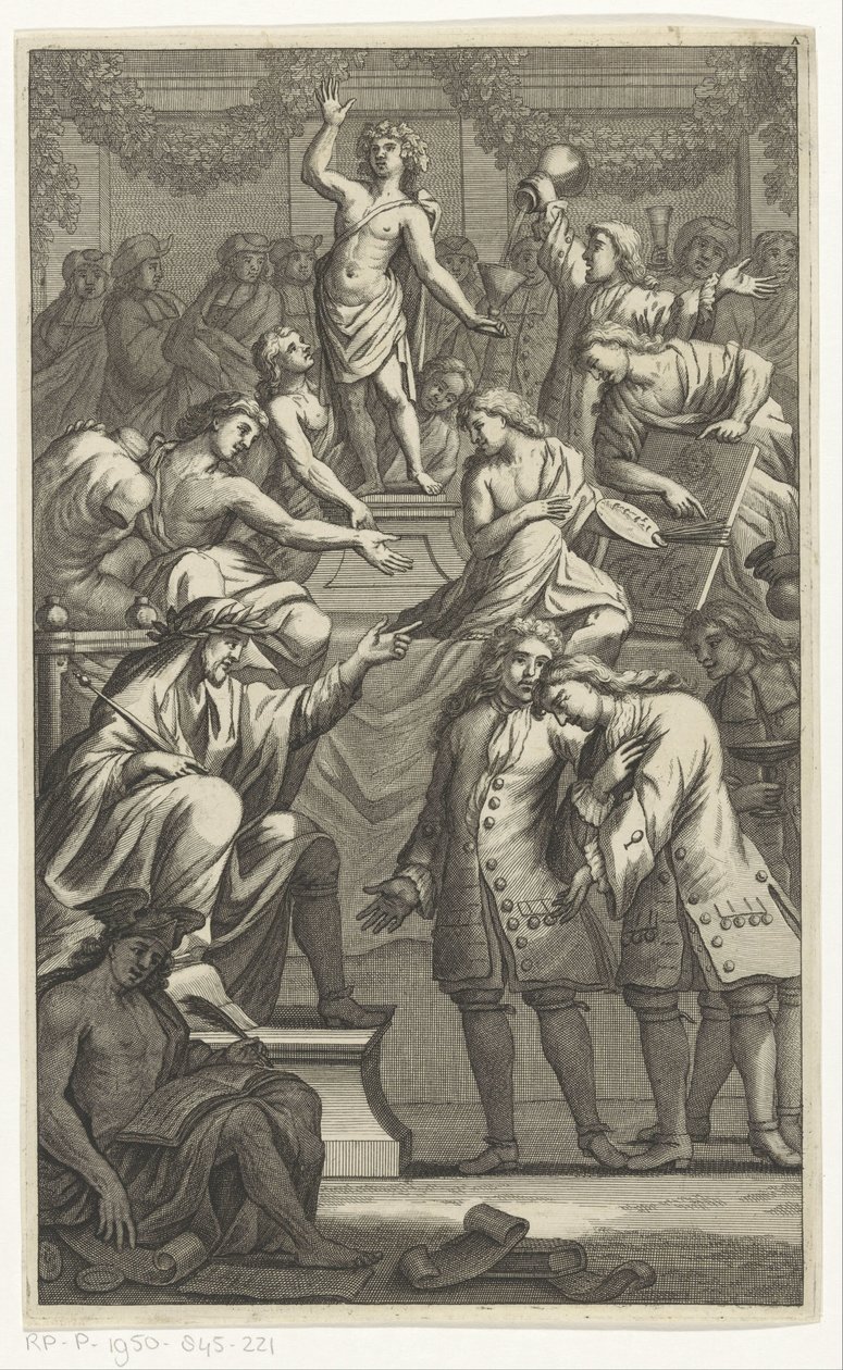 Réception de Cornelis de Bruyn comme nouveau membre des Bentvueghels - Anonymous
