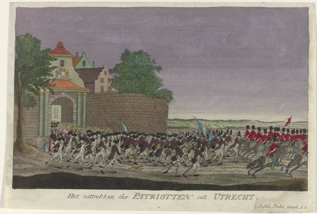 Les patriotes quittent Utrecht, 1787 - Anonymous