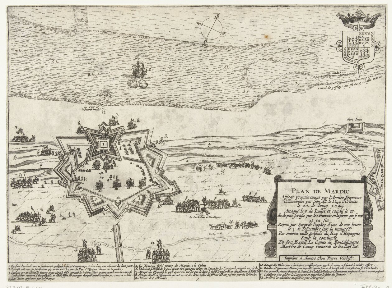 Plan du fort Mardijk, 1645 - Anonymous