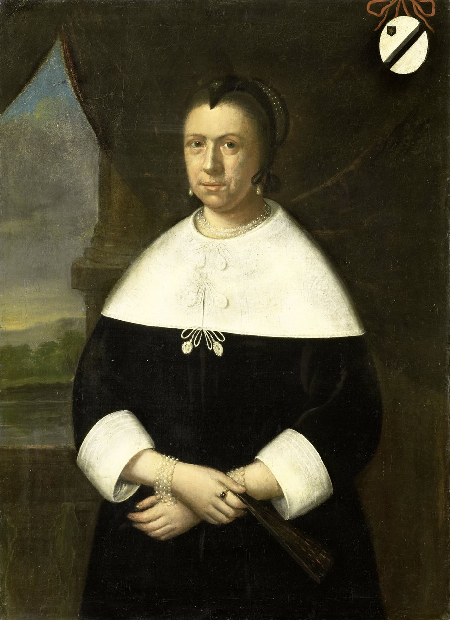 Portrait de Maria Quevellerius (1629-64), première épouse de Jan van Riebeeck, ou de sa seconde épouse Maria Scipio (c. 1630-95) - Anonymous