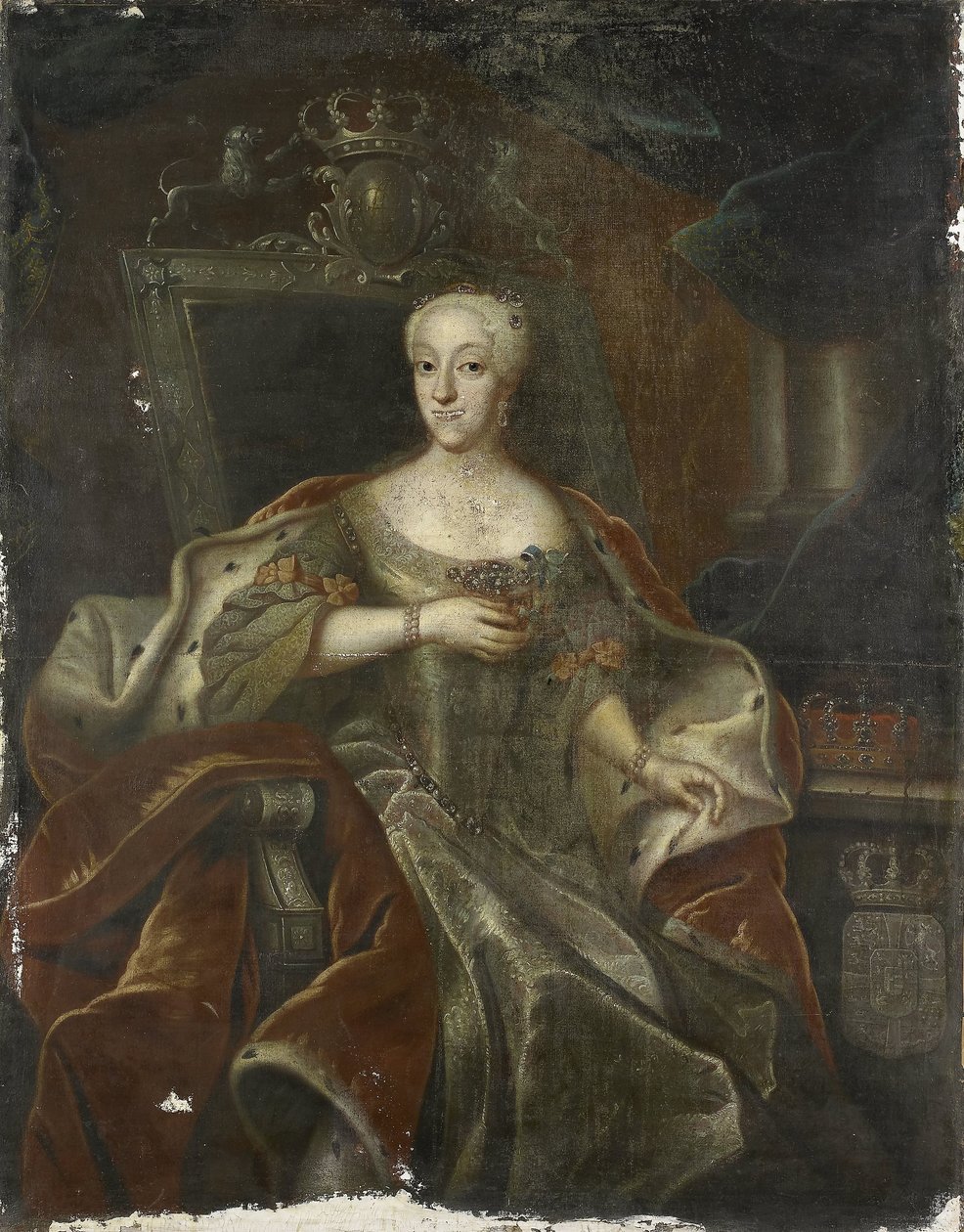 Portrait de la princesse Charlotte Amalie, fille de Frédéric IV, roi du Danemark - Anonymous