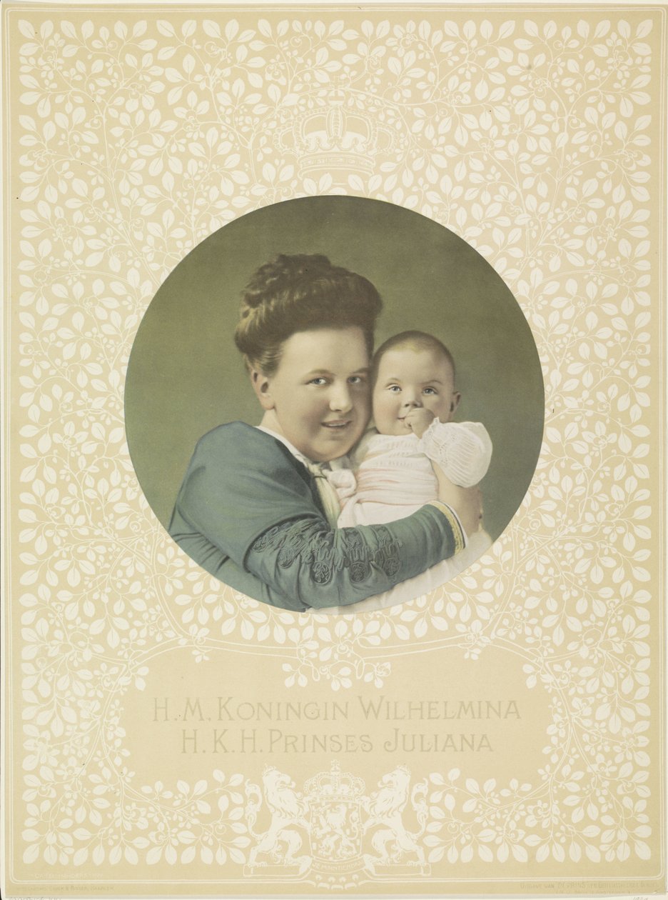 Portrait de Wilhelmina, reine des Pays-Bas, et Juliana, reine des Pays-Bas - Anonymous