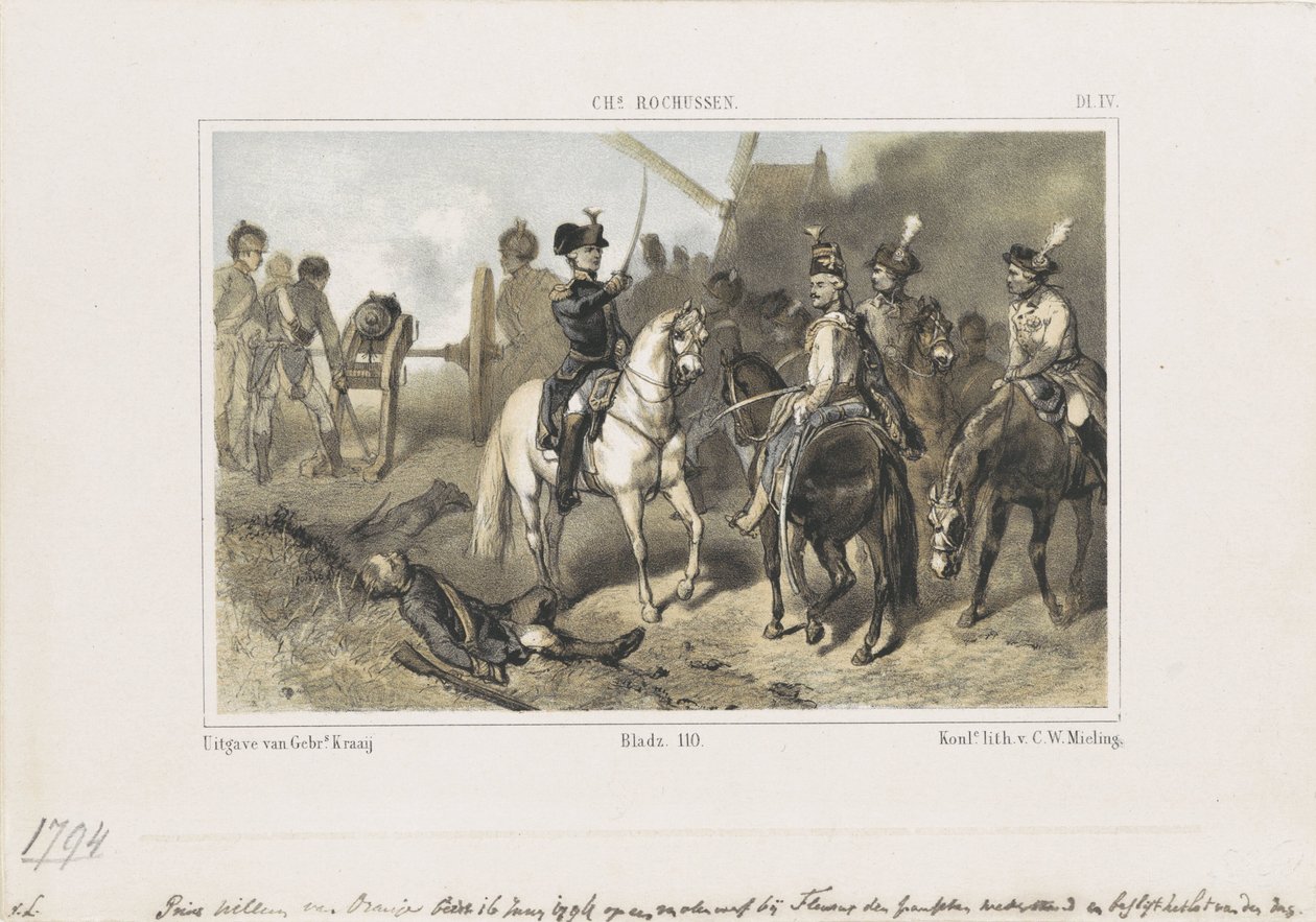 Le prince Guillaume à la bataille de Fleurus, 1794 - Anonymous