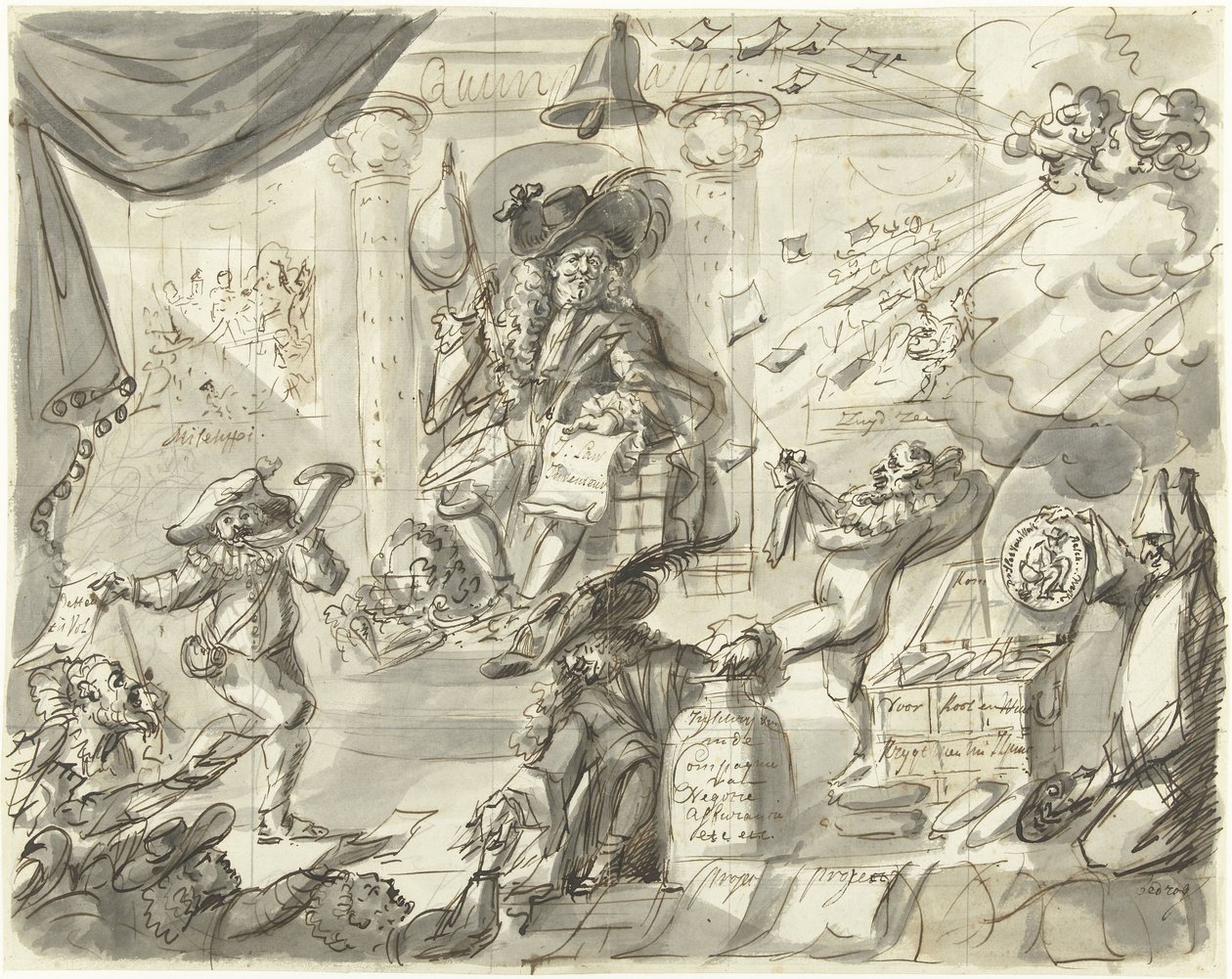 Quincampoix ou le grand Marchand de Vent et de Chou, 1720 - Anonymous
