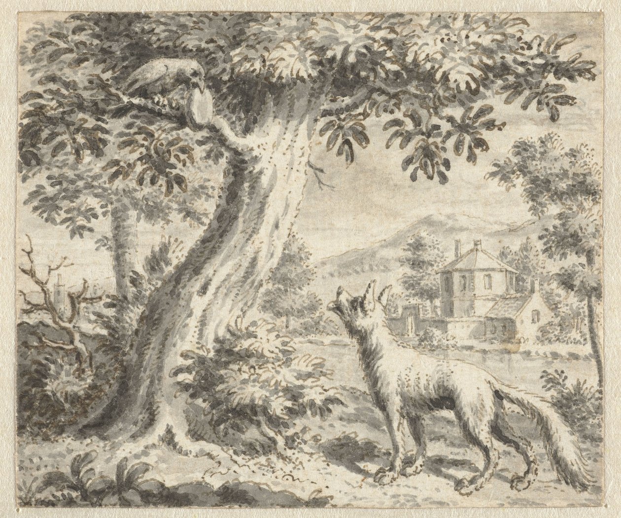 Le corbeau et le renard 
Dessins pour des illustrations d