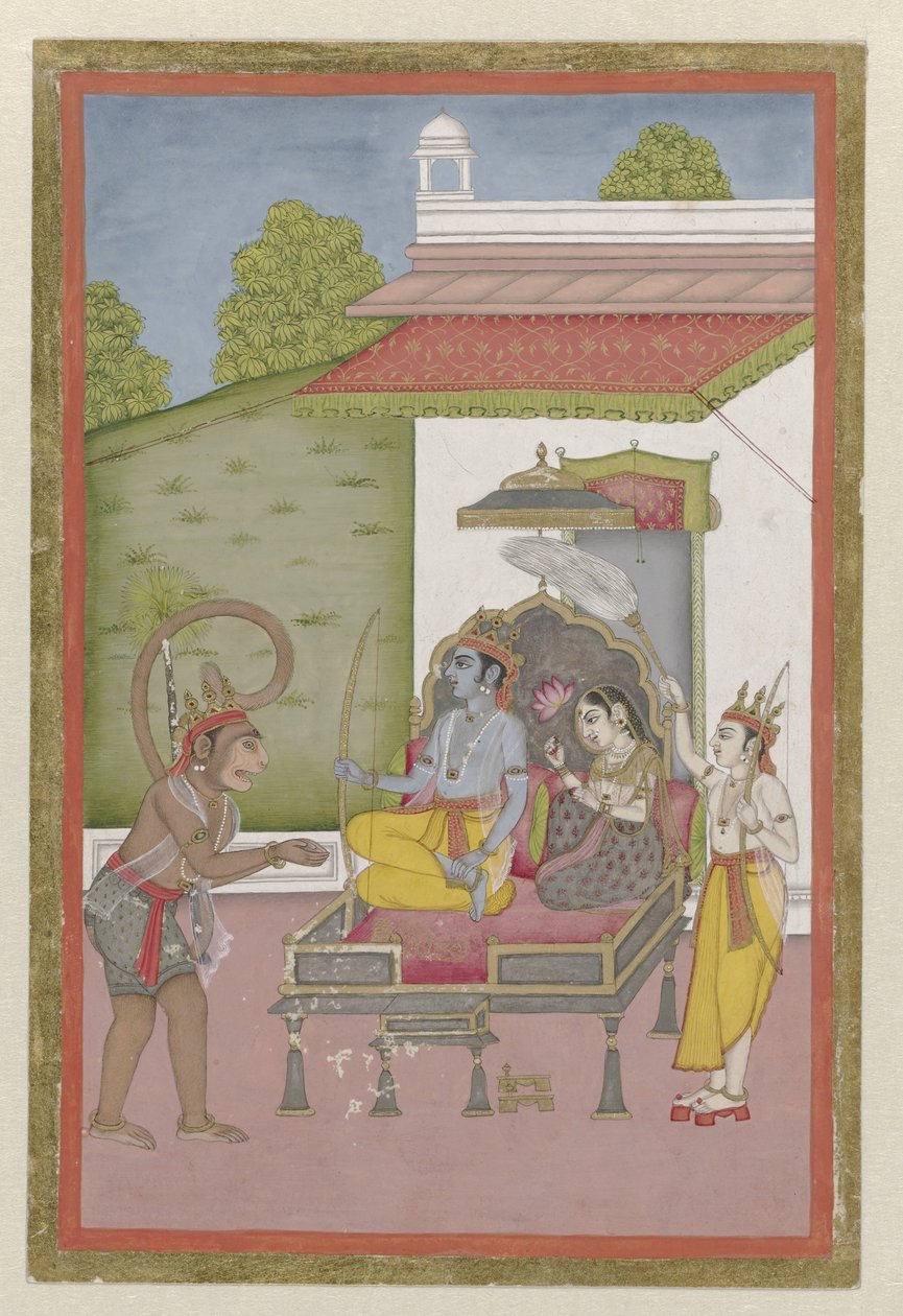Rama et Sita sur le trône - Anonymous