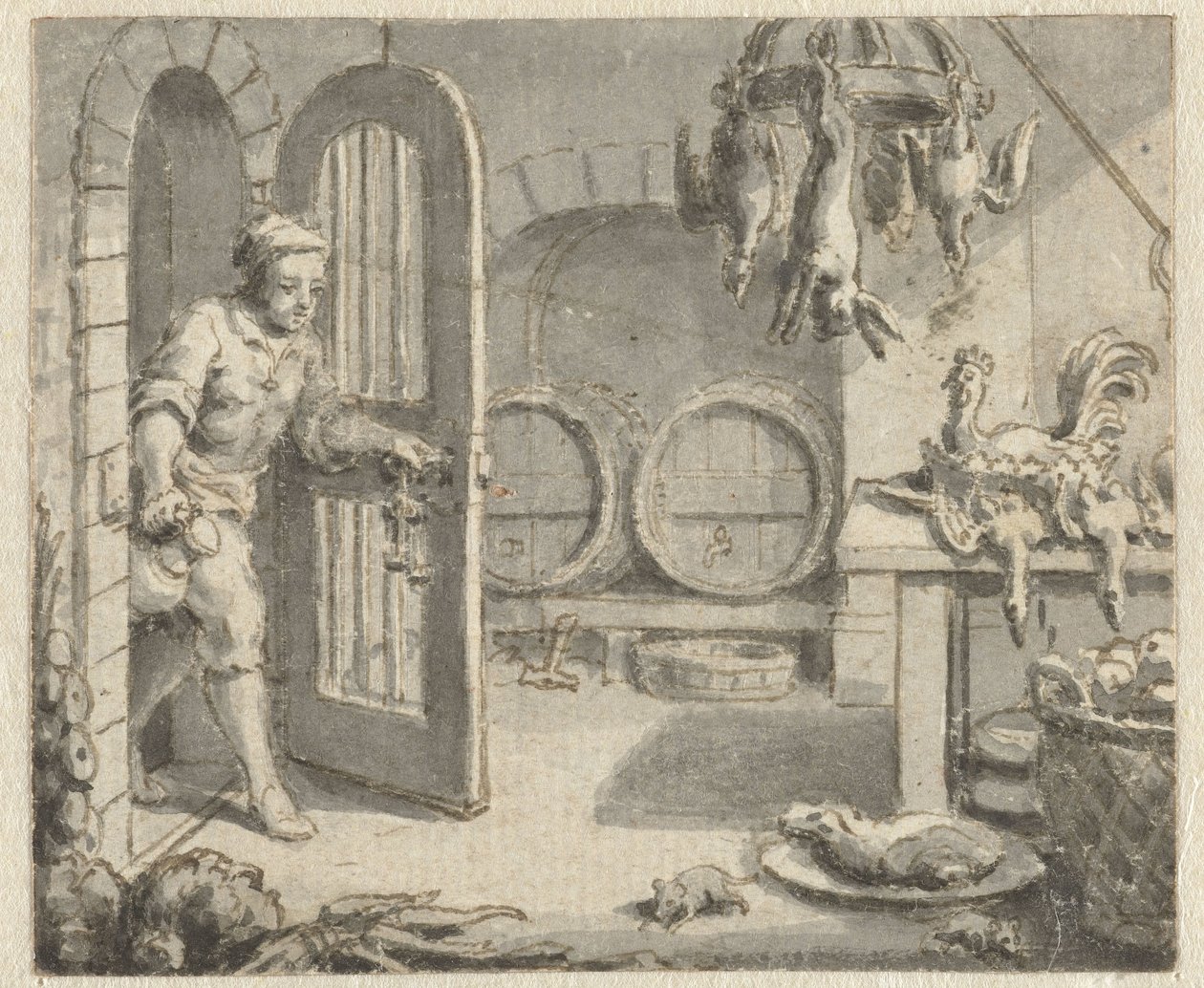 Le rat de ville et le rat des champs (Conception pour des illustrations pour une édition des Fables de Jean de la Fontaine) - Anonymous