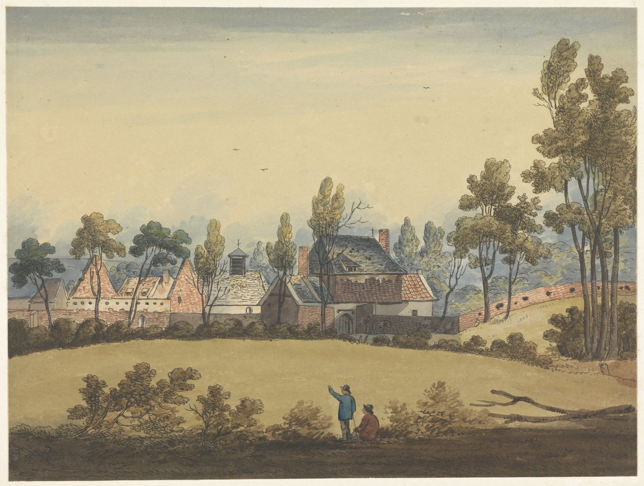 Ruine de Hougoumont (série de sept plaques de Waterloo et ses environs) - Anonymous