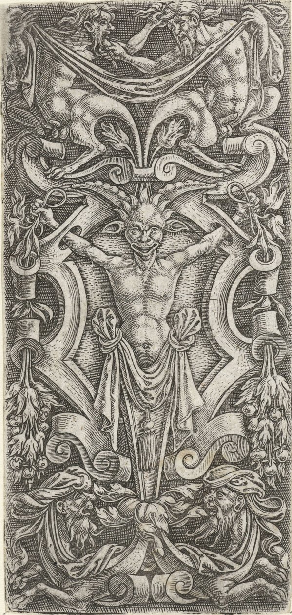 Bouclier de volutes avec un hermès - Anonymous