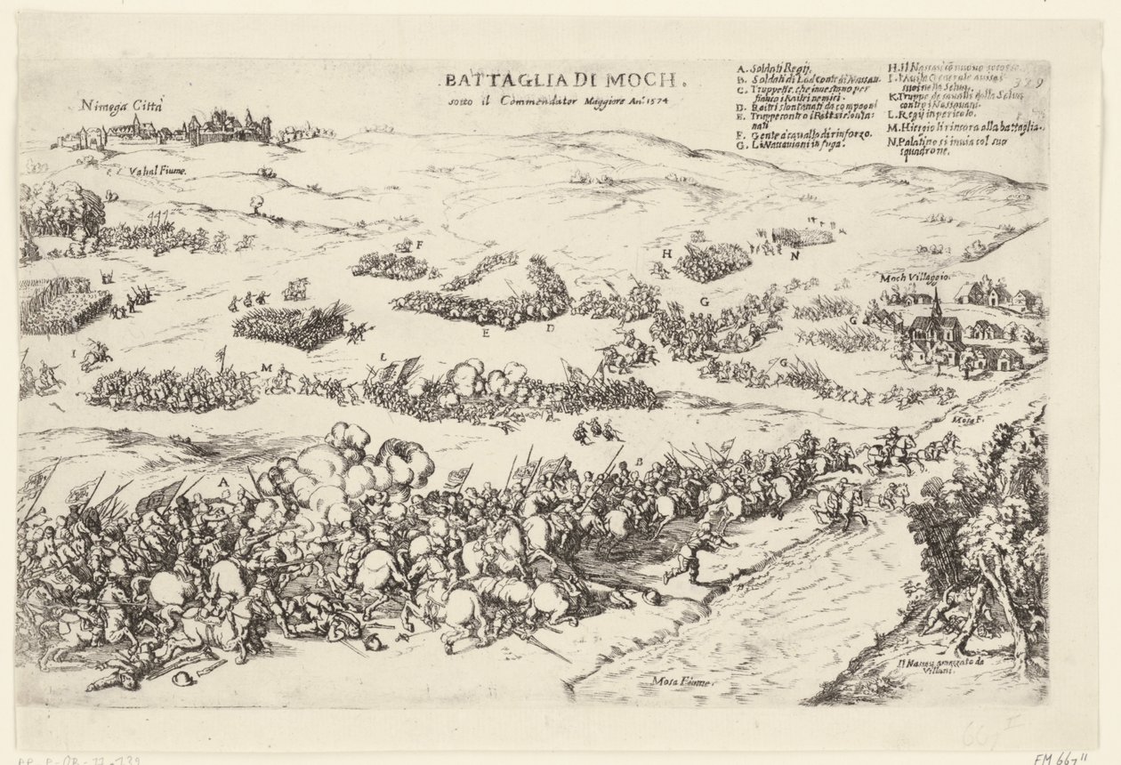 Bataille de Mookerheide, 1574 Battaglia di Moch, sotto il Commendator Maggiore An.o 1574 - Anonymous