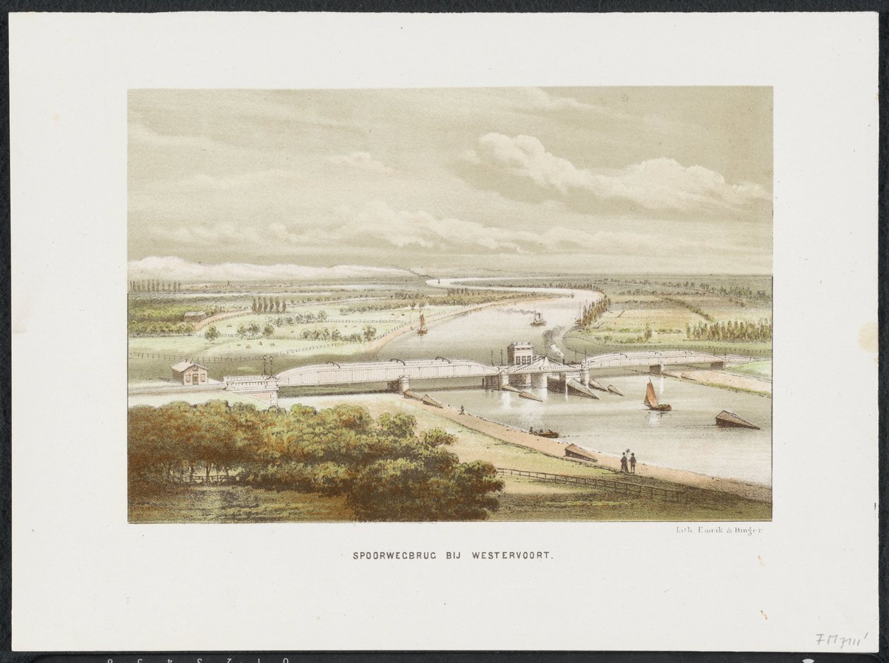 Pont ferroviaire à Westervoort, 1846 (De Voornaamste Spoorwegbruggen in Nederland) - Anonymous