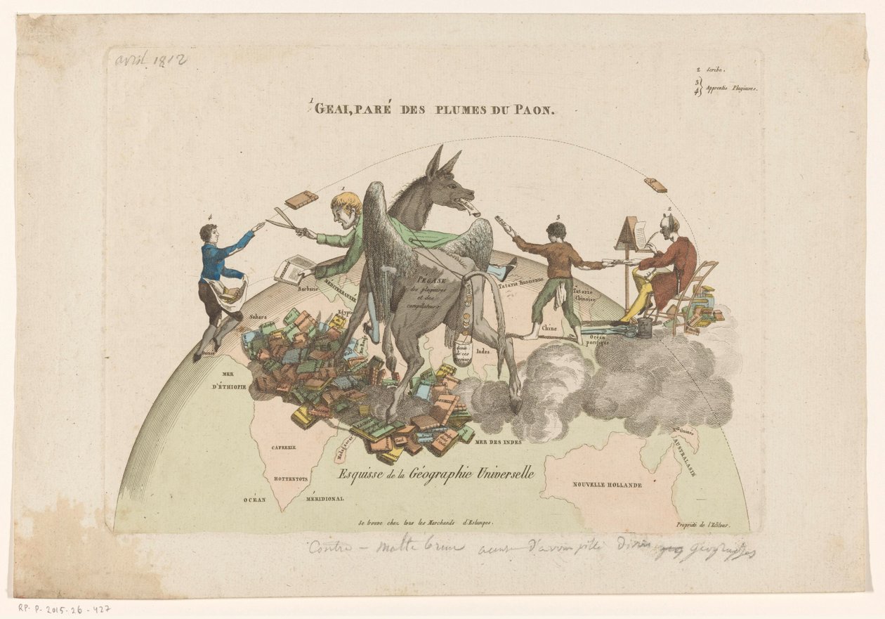 Caricature de la Géographie Universelle de Conrad Malthe-Brun - Anonymous