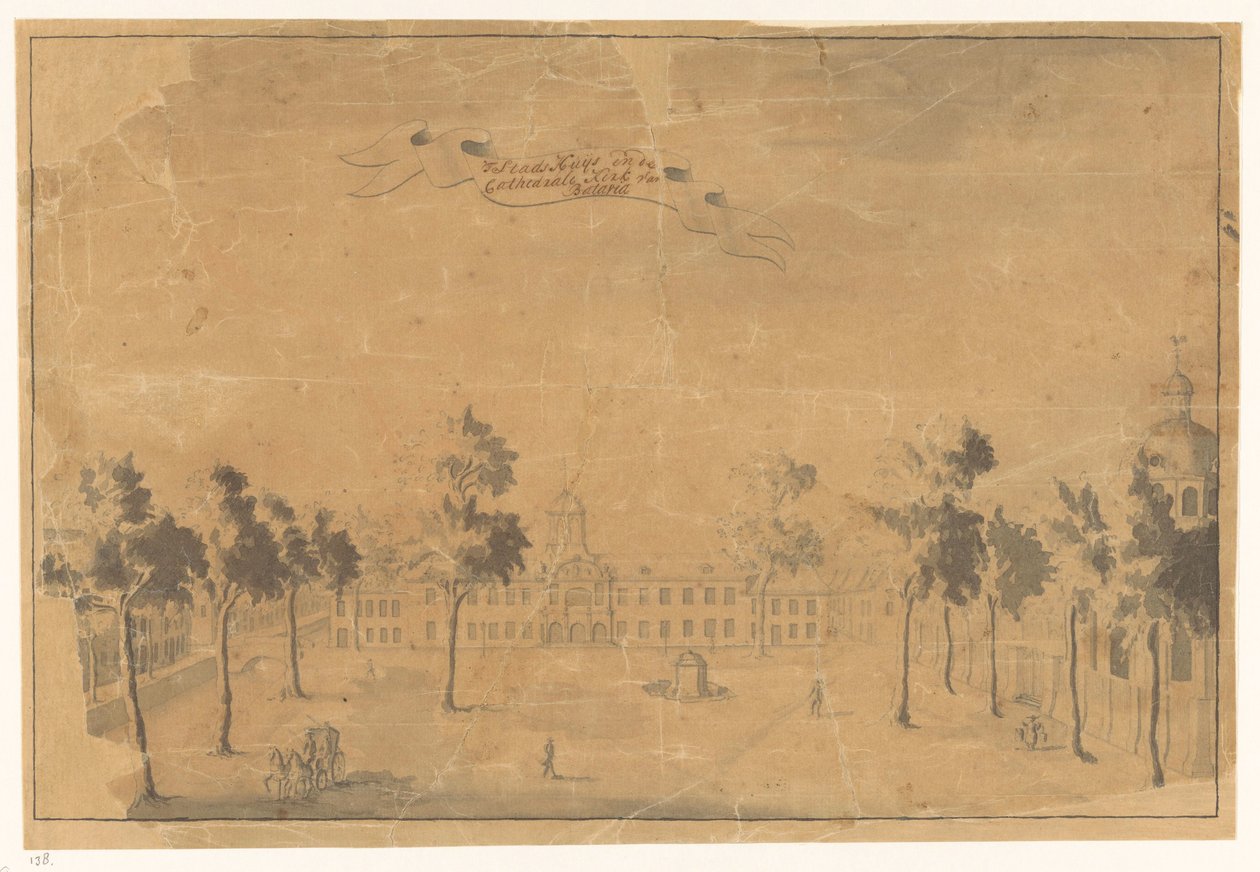 Hôtel de ville et église de Batavia - Anonymous