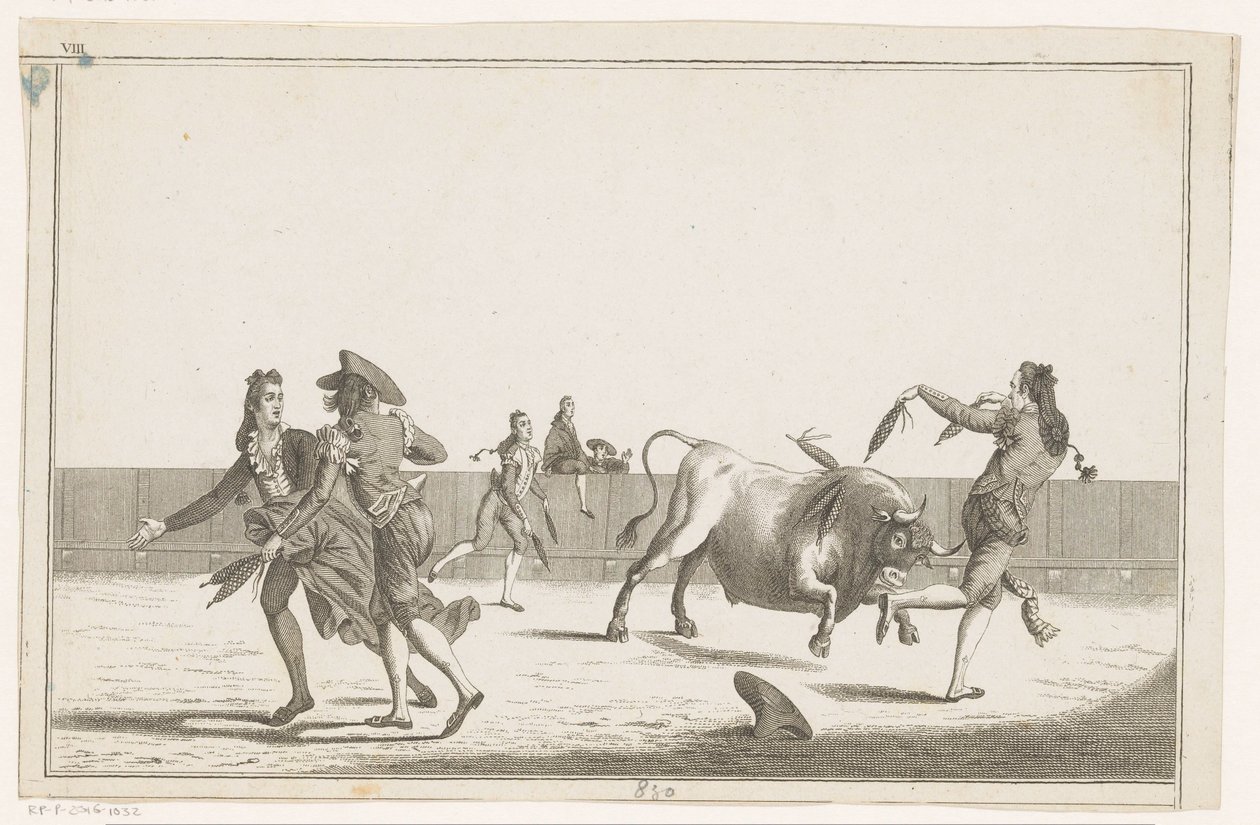 Taureau défié avec banderilles (Collection des principales suertes d