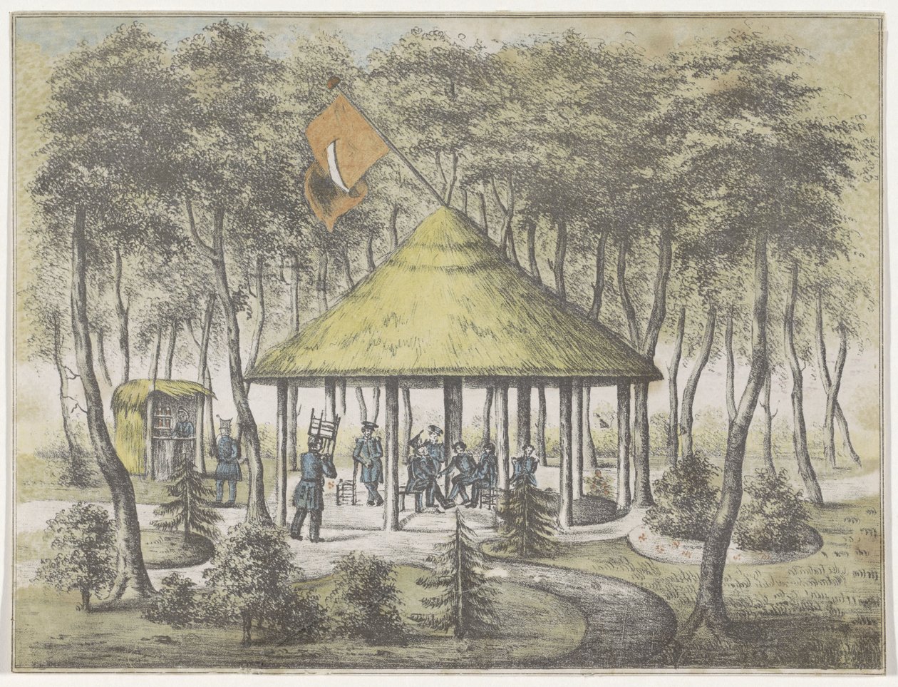 Temple et jardin à Boekel, 1831 - Anonymous