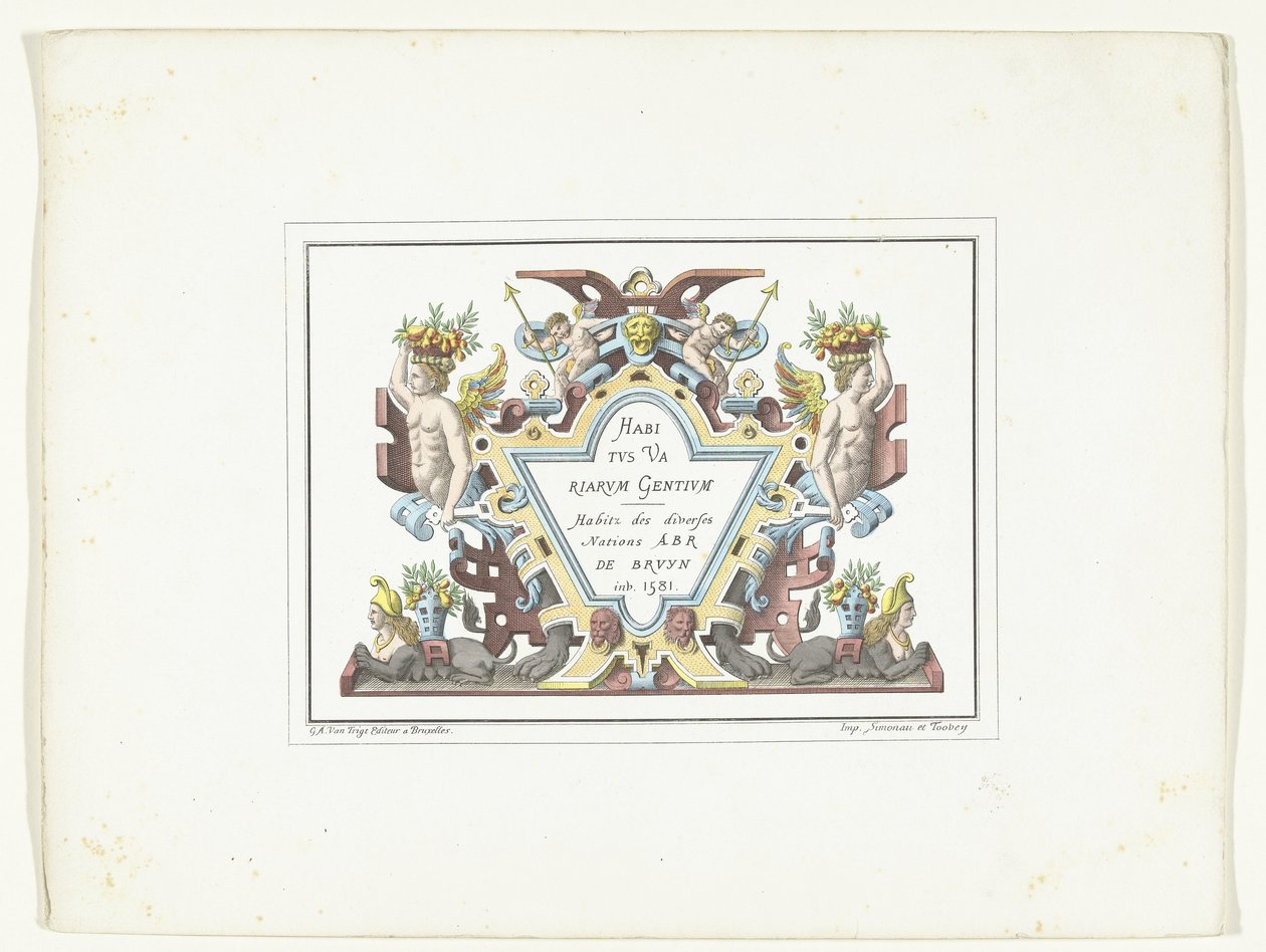 Page de titre pour la série de gravures de costumes en fac-similé Habitus Variarum Gentium - Anonymous