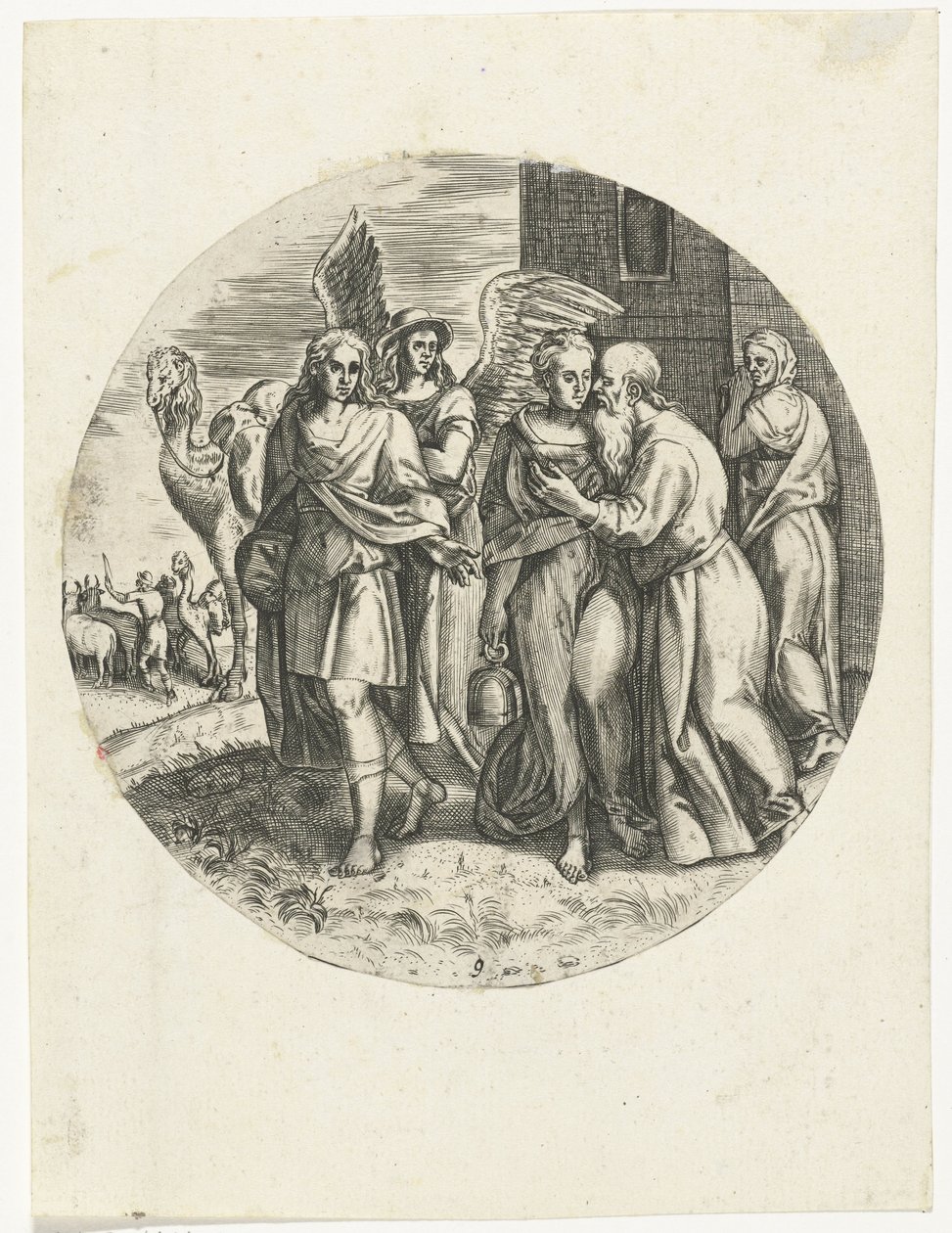 Tobias et Sara prennent congé de Raguel et sa femme - Anonymous