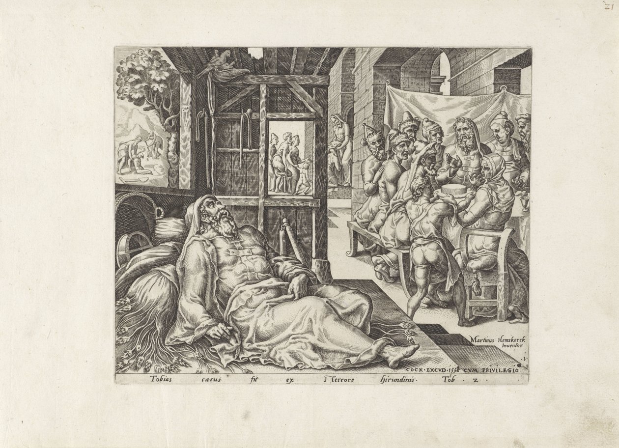 La cécité de Tobit (Verhaal van Tobias) - Anonymous
