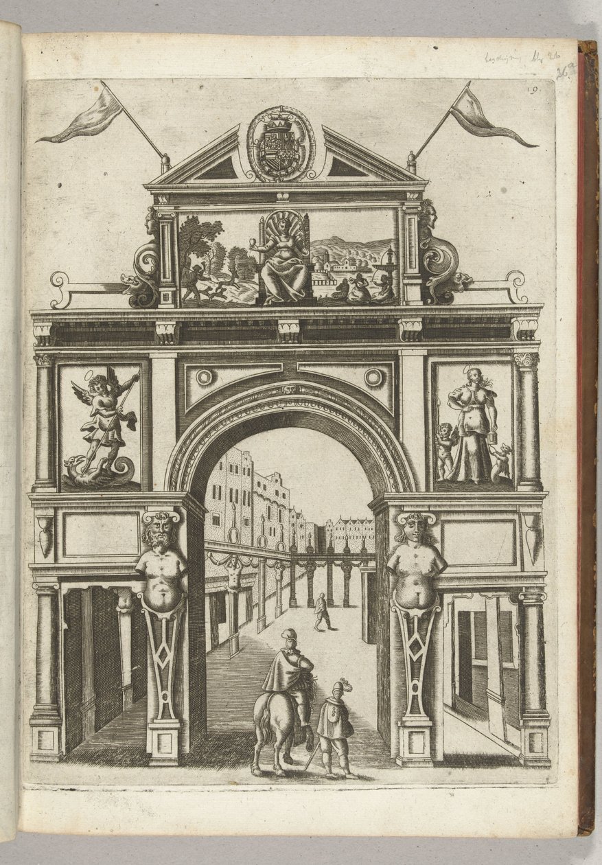 Arc de triomphe avec la vierge de la ville, 1594 - Anonymous