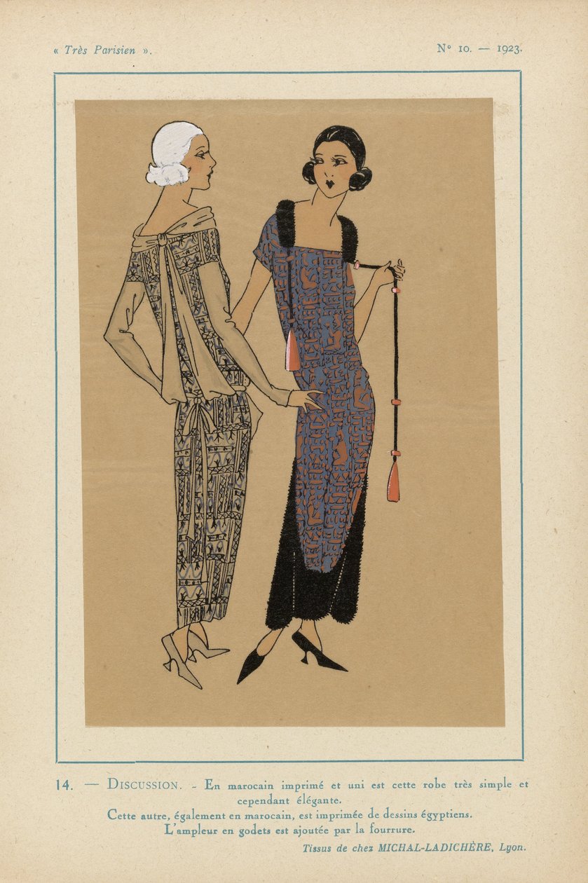 Très Parisien, 1923, No 10: DISCUSSION. - En marocain imprimé - Anonymous