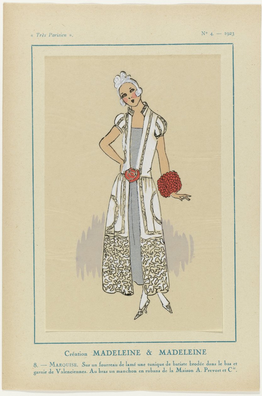 Très Parisien, 1923, No. 4: 8. - MARQUISE. Sur un fourreau... - Anonymous