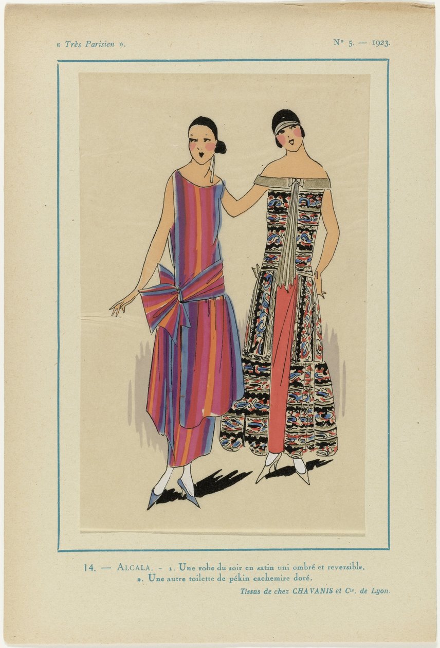 Très Parisien, 1923, No 5: 14.- ALCALA. - 1. Une robe du soir... - Anonymous