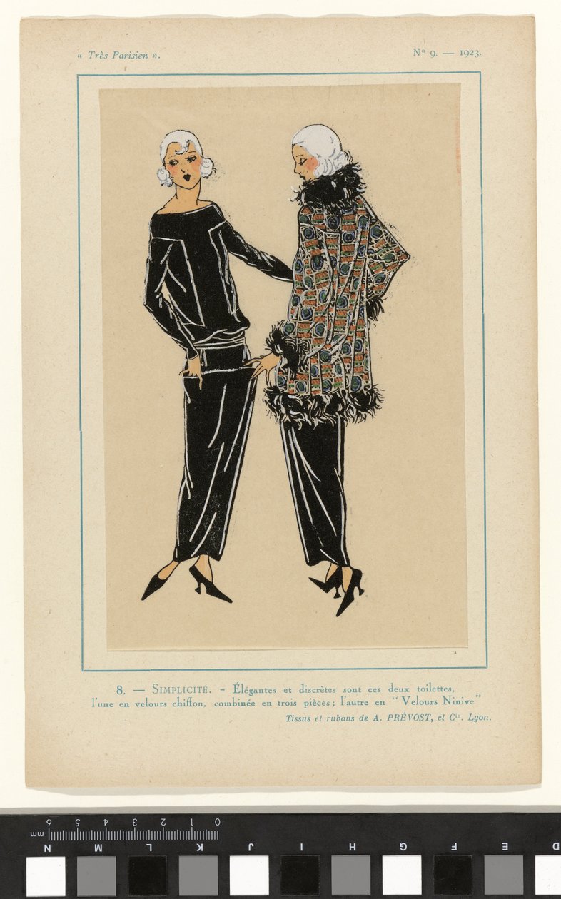 Très Parisien, 1923, No 9: 8. - SIMPLICITÉ. - Élégantes et discrètes... - Anonymous