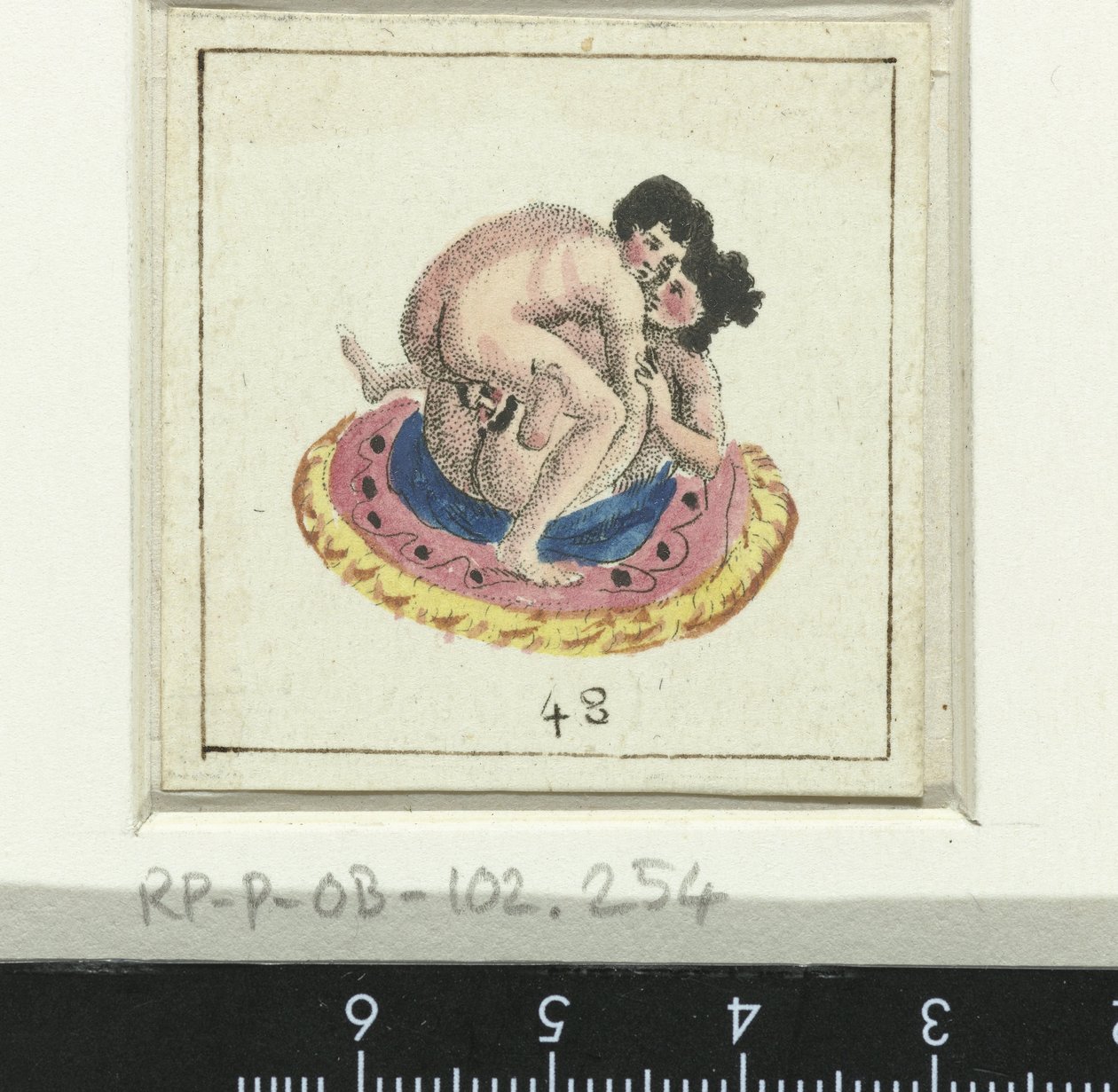Couple amoureux allongé sur un tapis rond - Anonymous