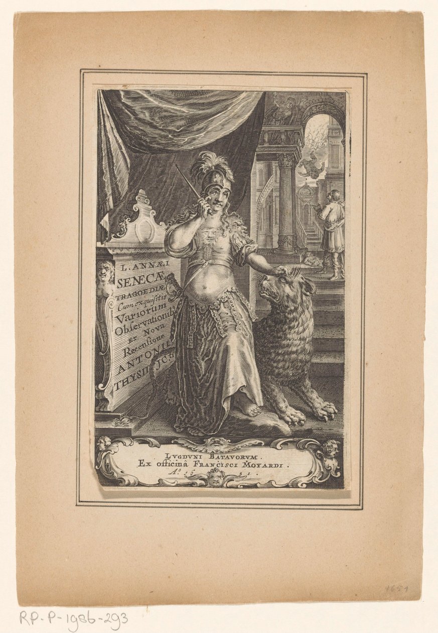 Femme avec lion - Anonymous