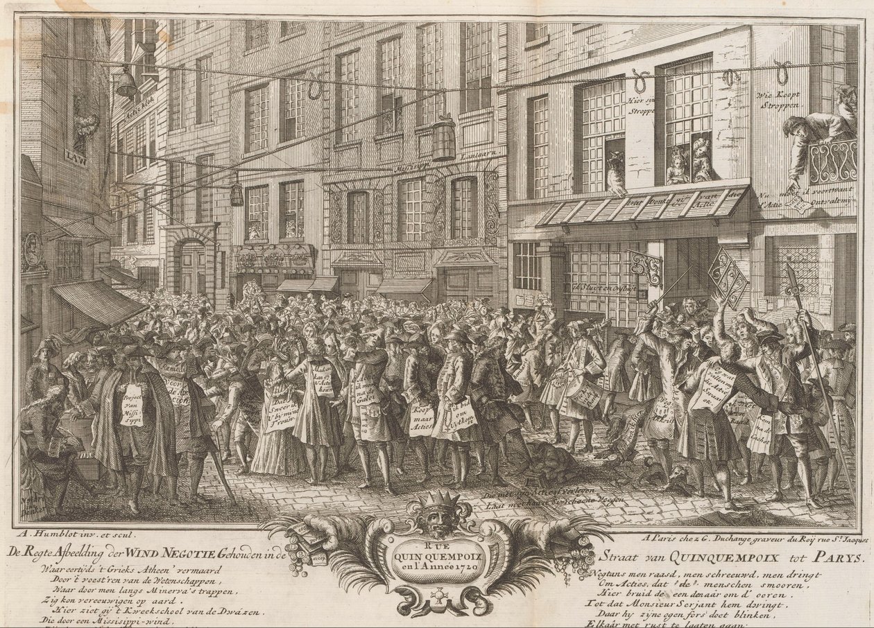 Commerce du vent dans la Rue Quinquempoix, 1720 - Anonymous