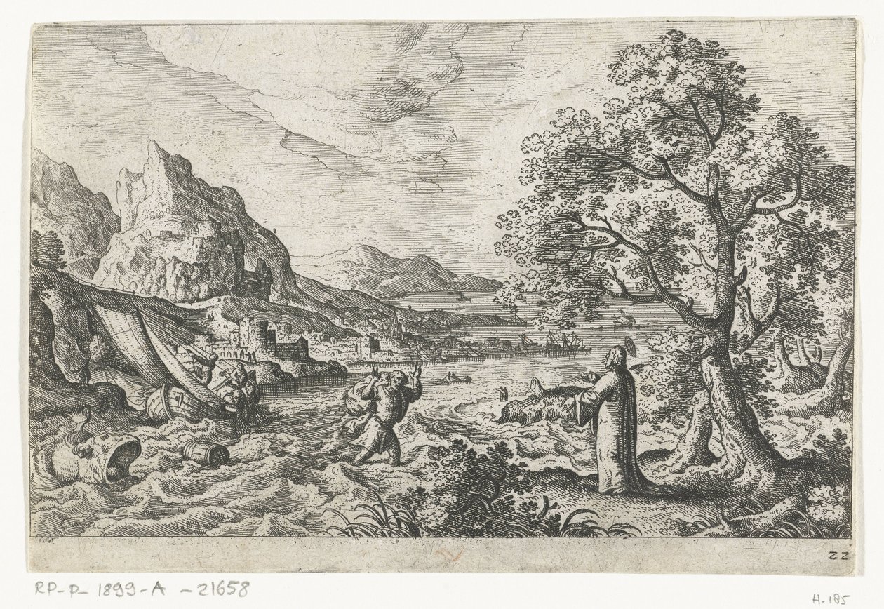 La pêche miraculeuse (Landschappen met mythologische en bijbelse voorstellingen) - Anonymous