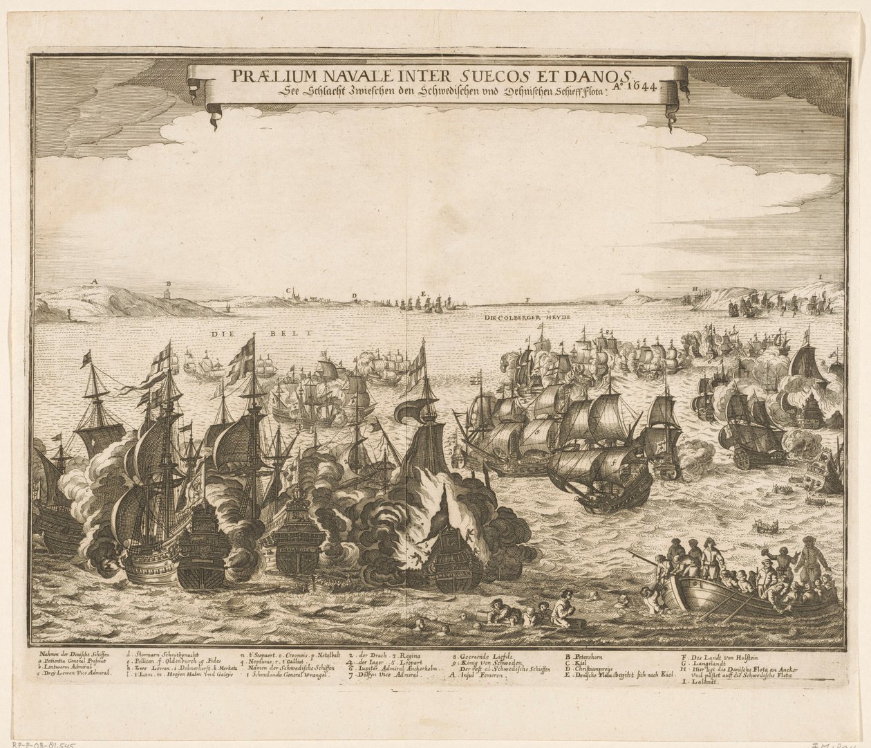 Bataille navale entre les flottes suédoise et danoise dans le Belt, 1644 - Anonymous