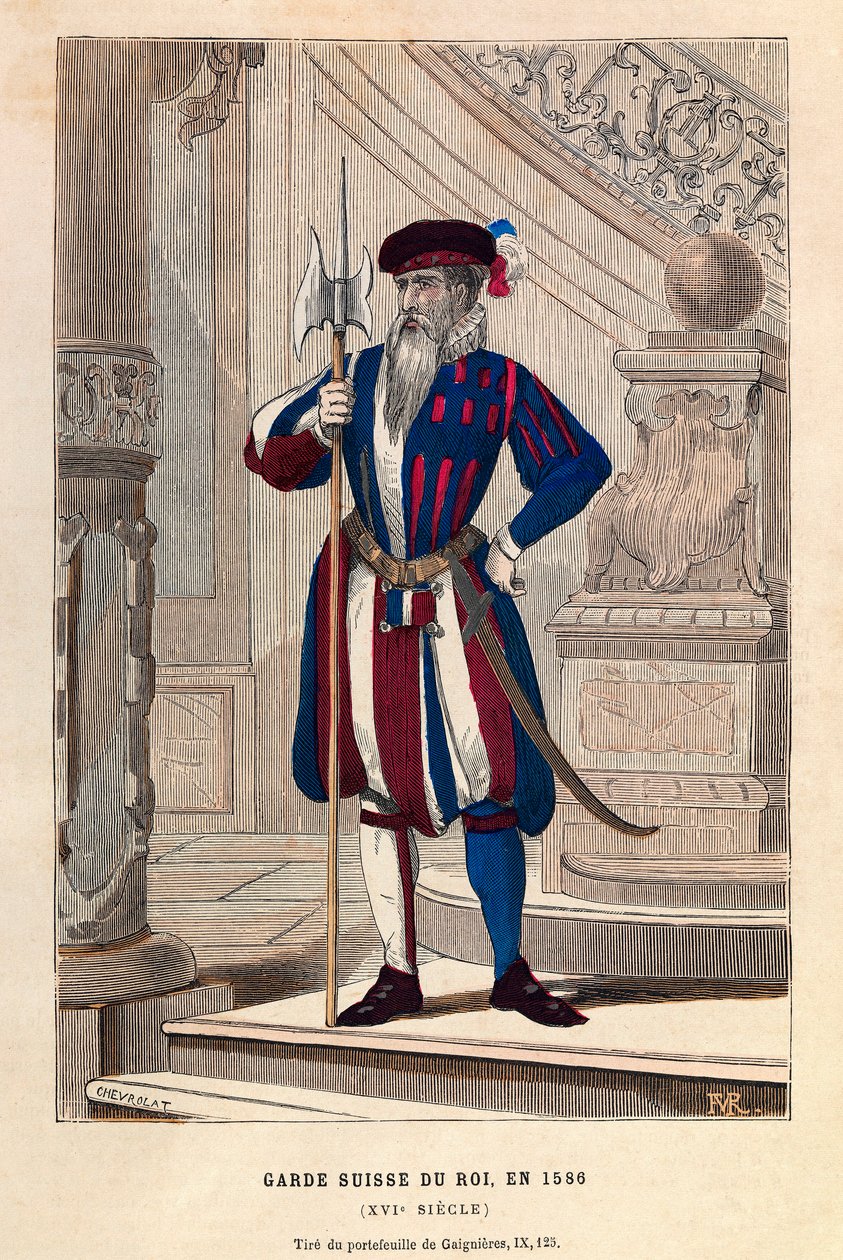 Un garde suisse du roi en 1586 (Henri III) - Anonymous Anonymous