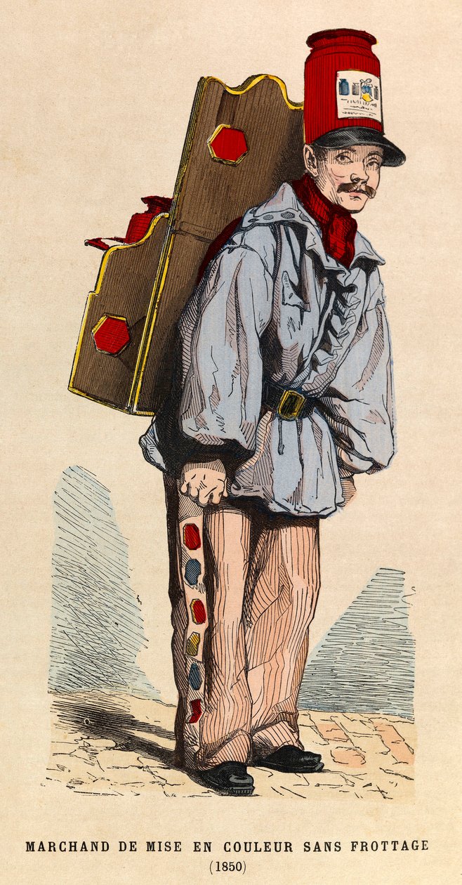 Un marchand de couleurs sans friction à Paris en 1850 - Anonymous Anonymous