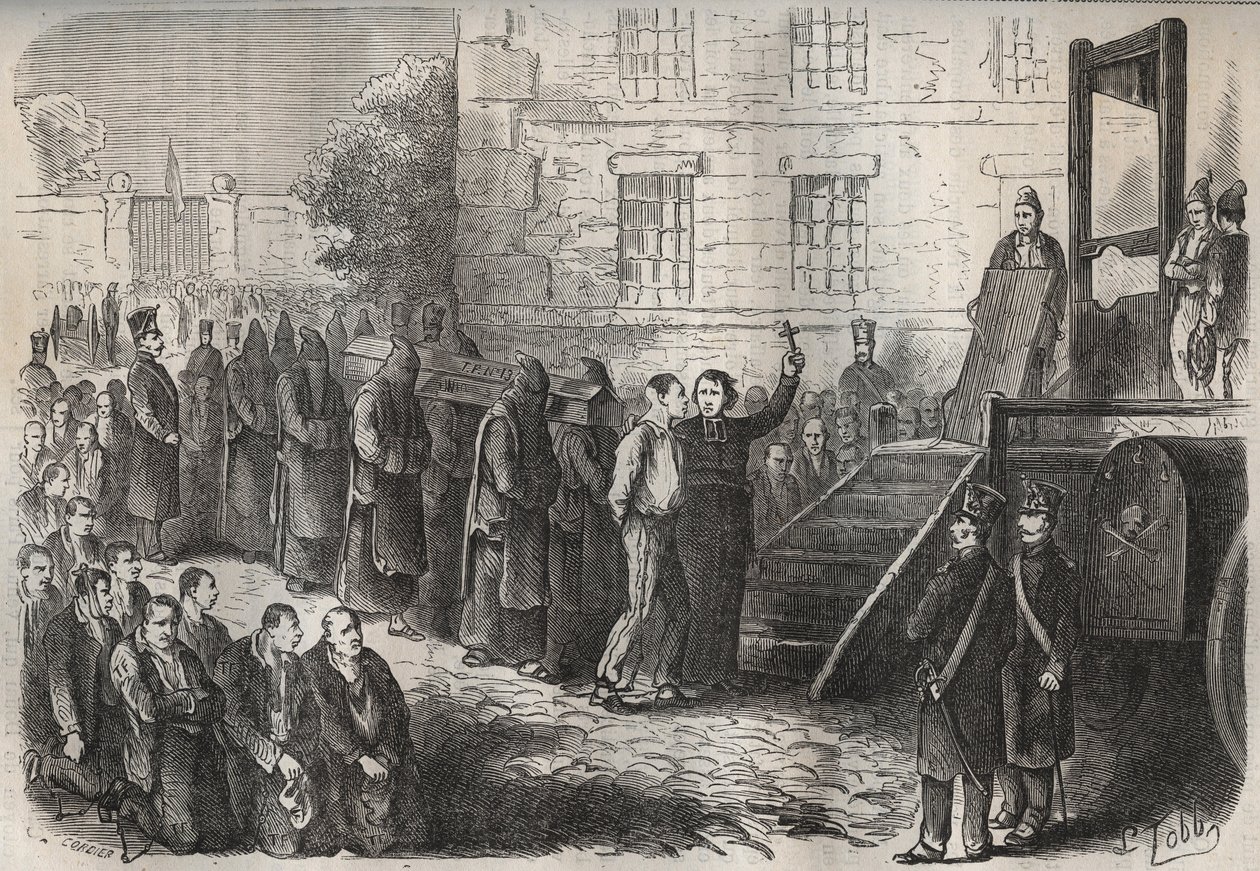 Une exécution au bagne de Toulon au XIXe siècle. Gravure dans « Histoire des bagnes depuis leur création à nos jours » (1877) par Pierre Zaccone. - Anonymous Anonymous