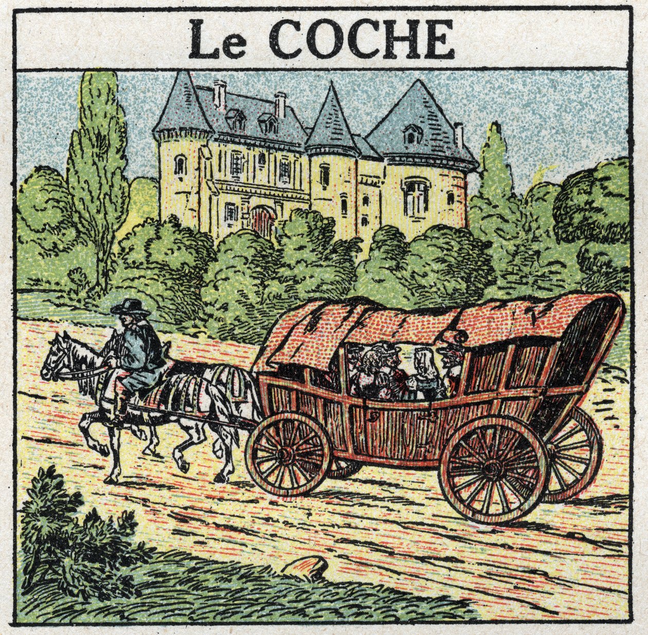 Traction animale : le tique. Illustration anonyme de 1925. Collection privée. - Anonymous Anonymous