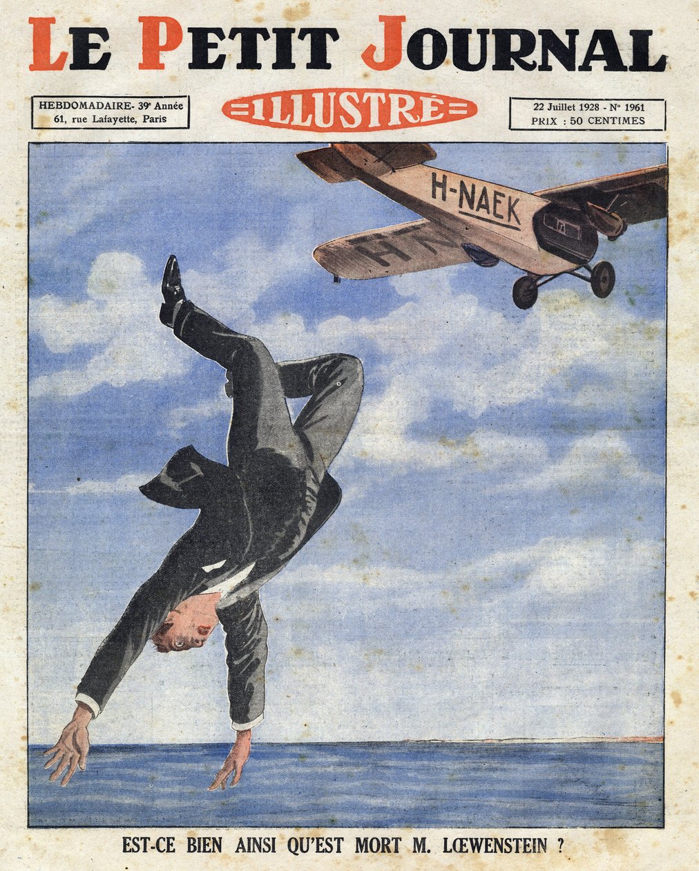 Le banquier belge Alfred Loewenstein est mort (1877-1924) lorsqu
