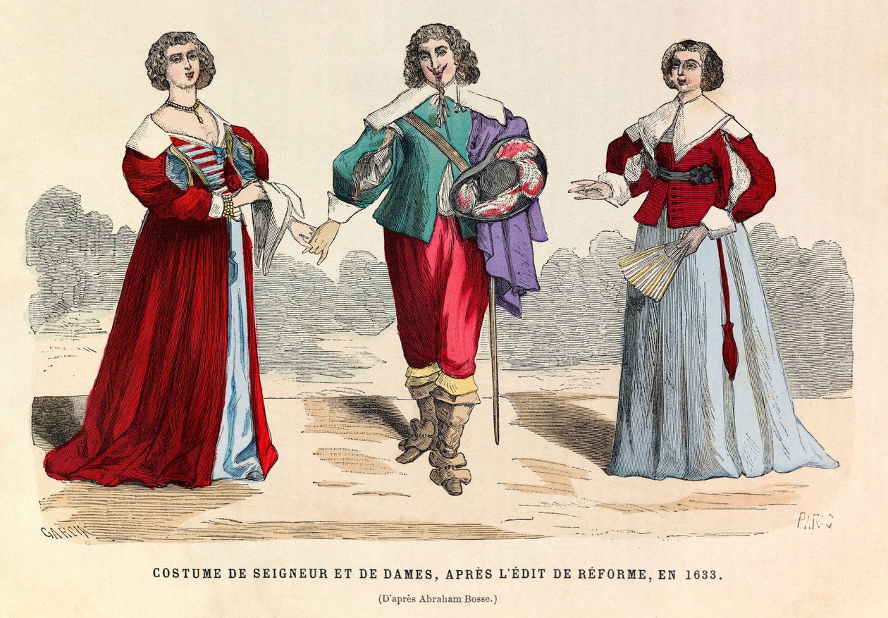 Costumes de seigneurs et dames après l