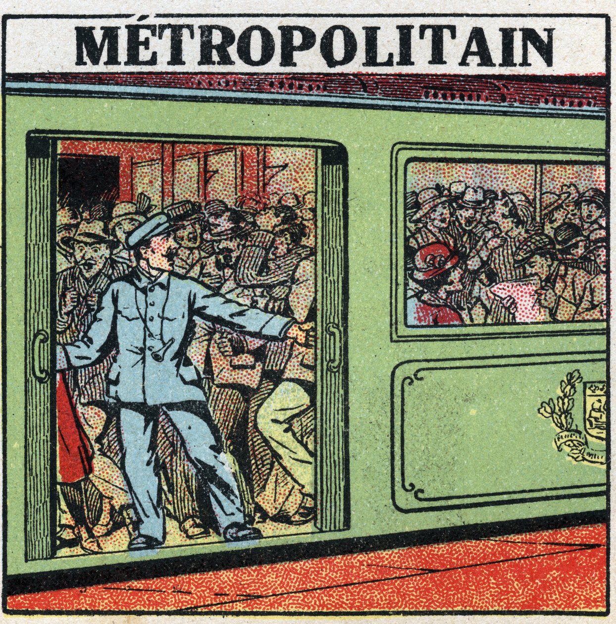 Tramways électriques : passagers s