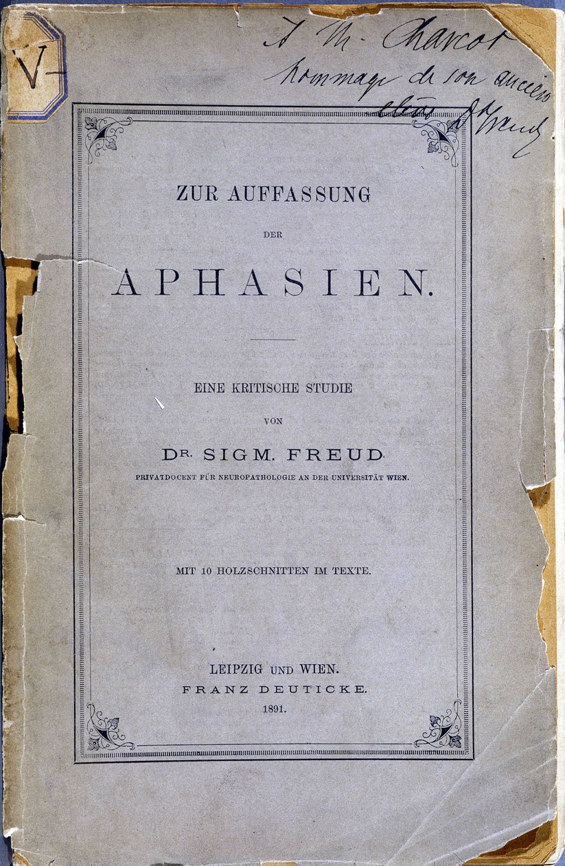 Frontispice du livre «Zur Auffassung der Aphasien» (À propos de l