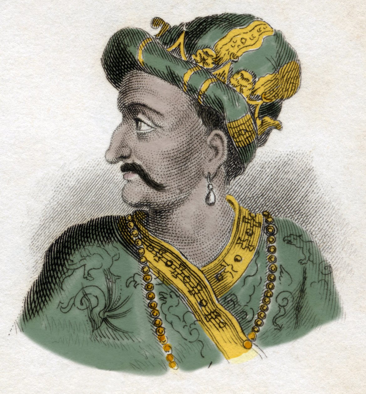 Grand Moghol (Mogol ou Moghul) (probablement Aurangzeb (1618-1707), également connu sous le nom d