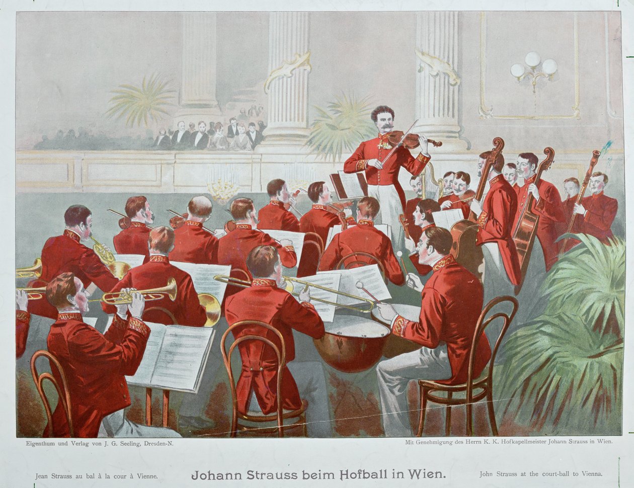 Johann Strauss fils dirigeant son orchestre lors d