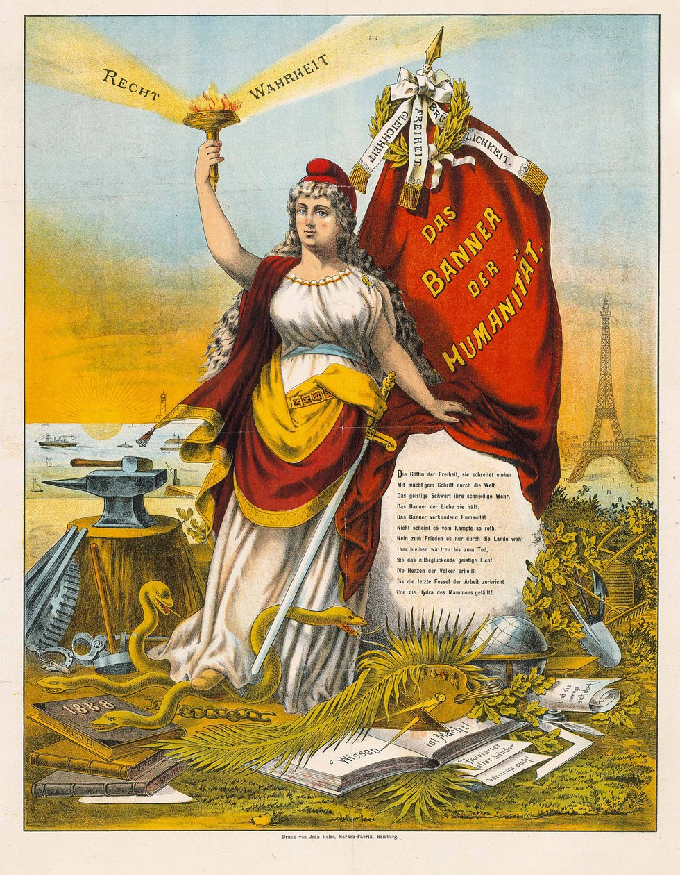 La déesse de la liberté avec marteau et enclume - Anonymous Anonymous