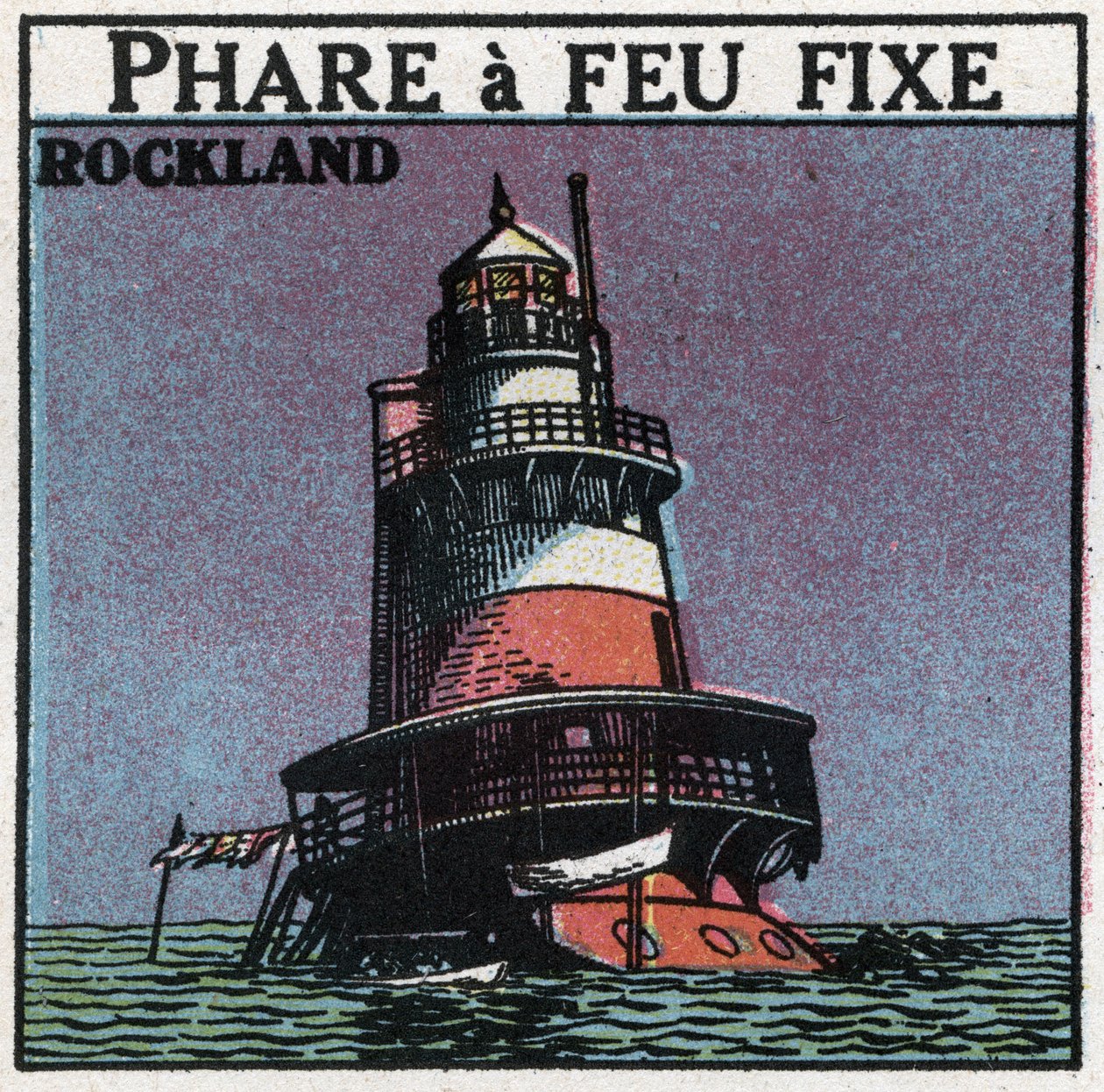 Signaux lumineux : phare de Rockland. Illustration anonyme de 1925. Collection privée. - Anonymous Anonymous