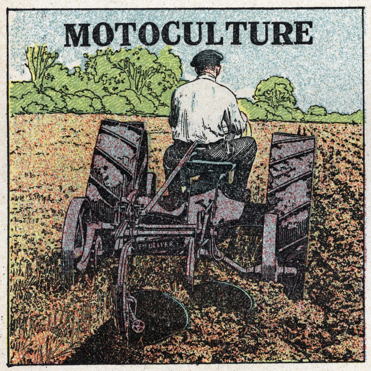 Traction mécanique : culture de la moto. Illustration anonyme de 1925. Collection privée. - Anonymous Anonymous